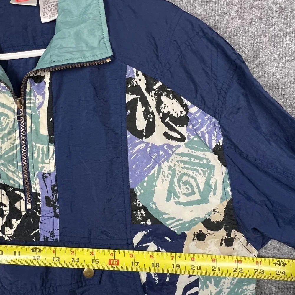 Vintage Nike Zip Up Windbreaker Abstract Geometric Jacket‎ Men's SZ S
